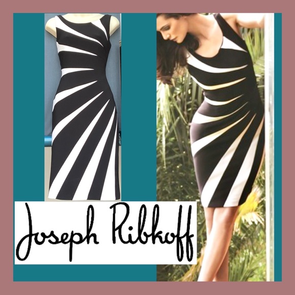 Joseph Ribkoff Dresses & Skirts - 🔆 EUC JOSEPH RIBKOFF 143010 BLACK & WHITE ABSTRACT ART DECO SUNBURST SZ 4